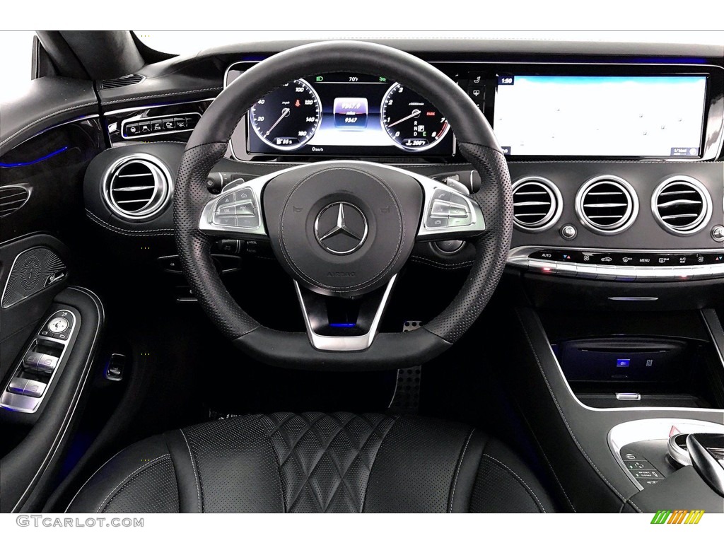 2017 Mercedes-Benz S 550 4Matic Coupe designo Black Steering Wheel Photo #140122989