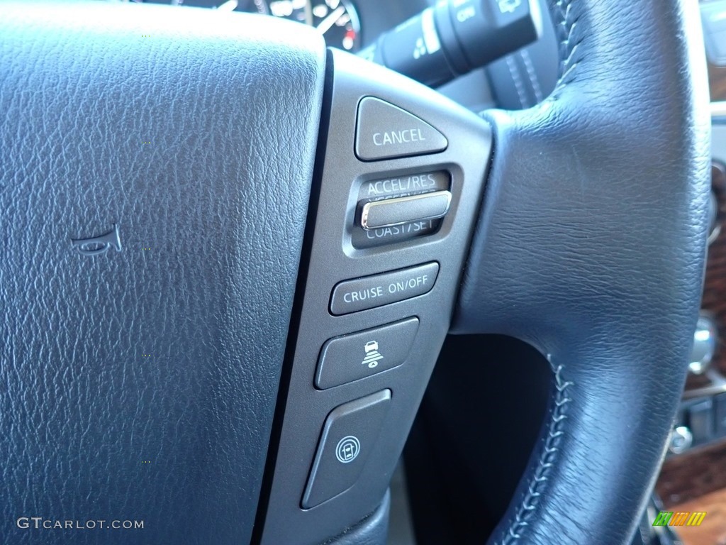 2019 Nissan Armada Platinum 4x4 Charcoal Steering Wheel Photo #140124270