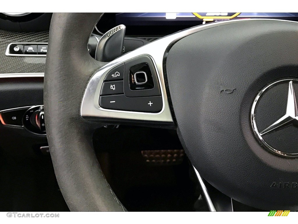 2018 Mercedes-Benz E AMG 63 S 4Matic Black Steering Wheel Photo #140124453