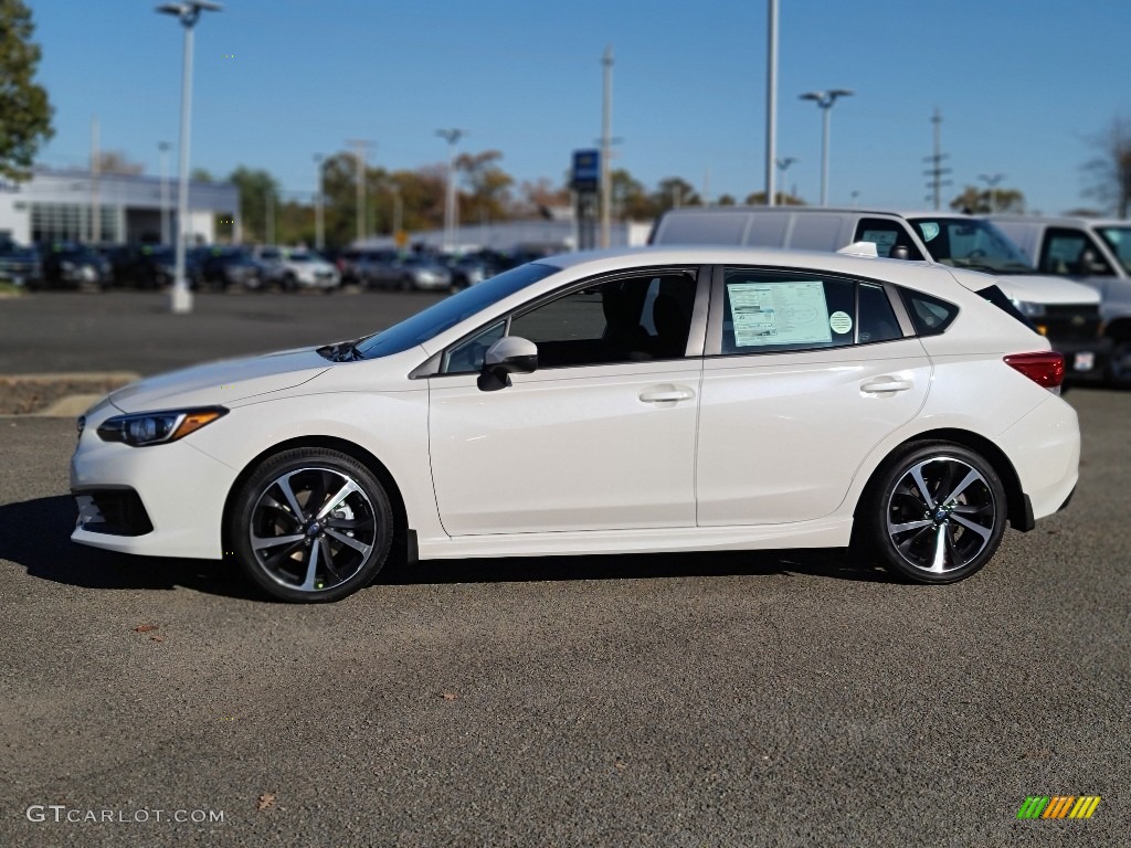 Crystal White Pearl 2021 Subaru Impreza Sport 5-Door Exterior Photo #140125869