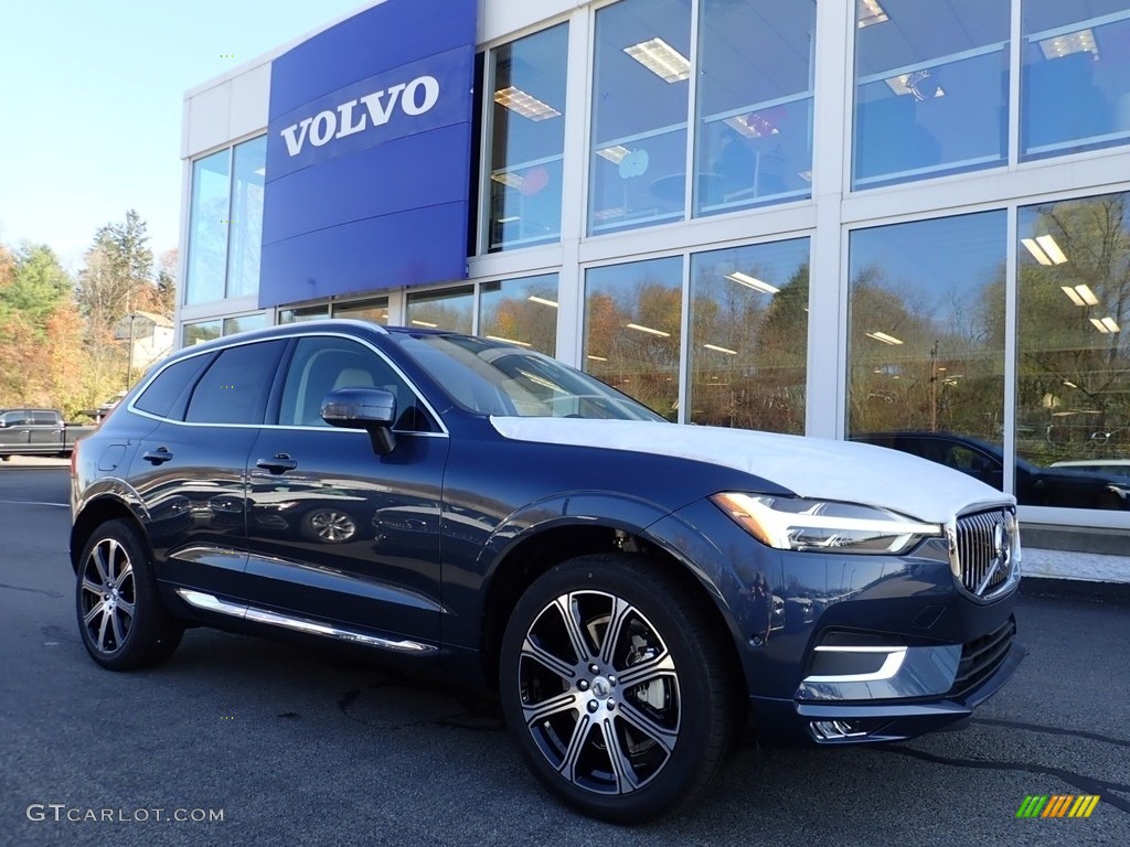 2021 XC60 T6 AWD Inscription - Denim Blue Metallic / Blonde/Charcoal photo #1