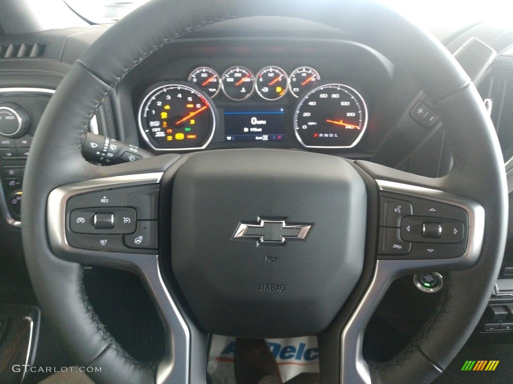 2021 Chevrolet Silverado 1500 RST Crew Cab 4x4 Jet Black Steering Wheel Photo #140126670
