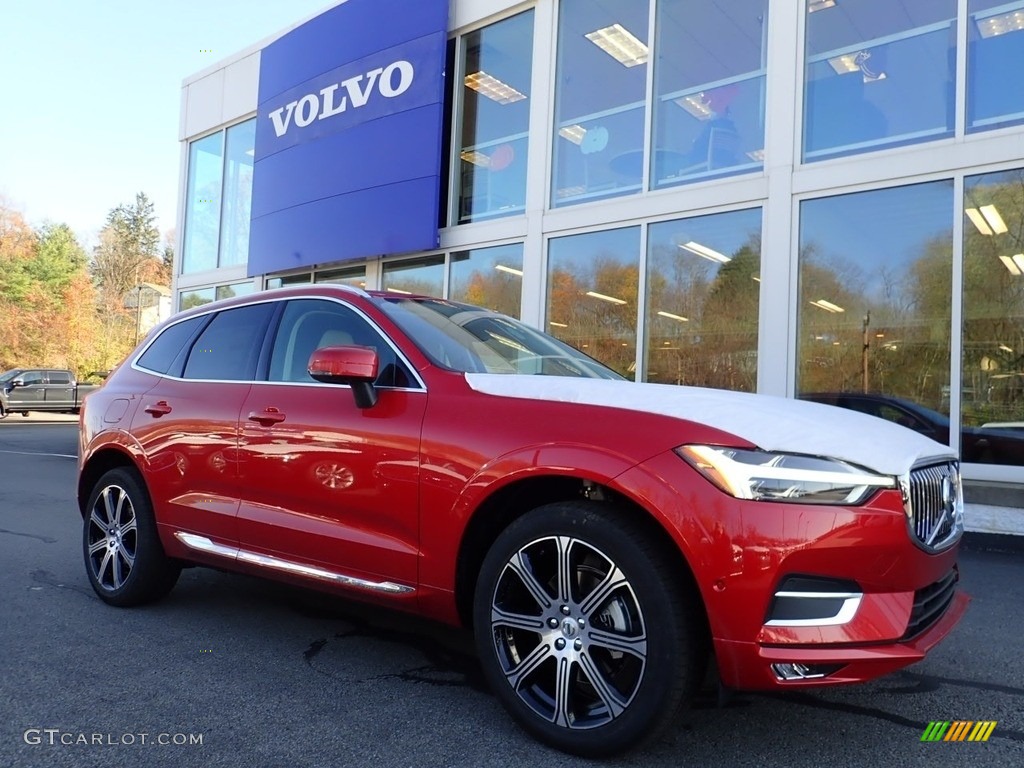 Fusion Red Metallic 2021 Volvo XC60 T5 AWD Inscription Exterior Photo #140127006