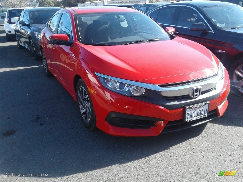 2017 Civic EX Sedan - Rallye Red / Black photo #1