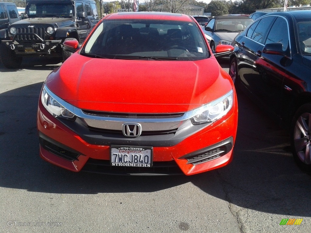 2017 Civic EX Sedan - Rallye Red / Black photo #2