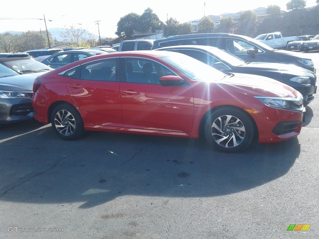 2017 Civic EX Sedan - Rallye Red / Black photo #6