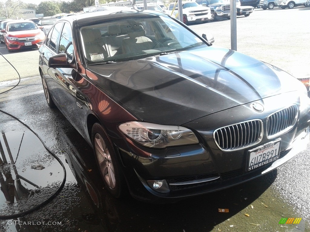 2012 5 Series 528i Sedan - Space Gray Metallic / Everest Gray photo #1