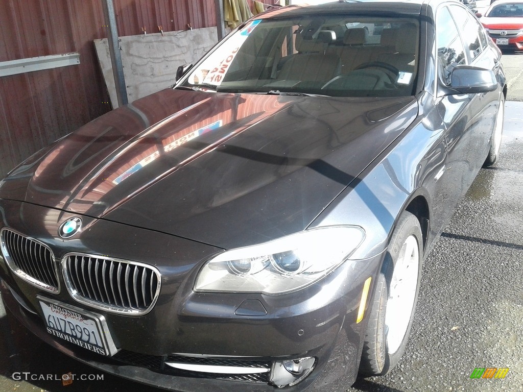 2012 5 Series 528i Sedan - Space Gray Metallic / Everest Gray photo #2