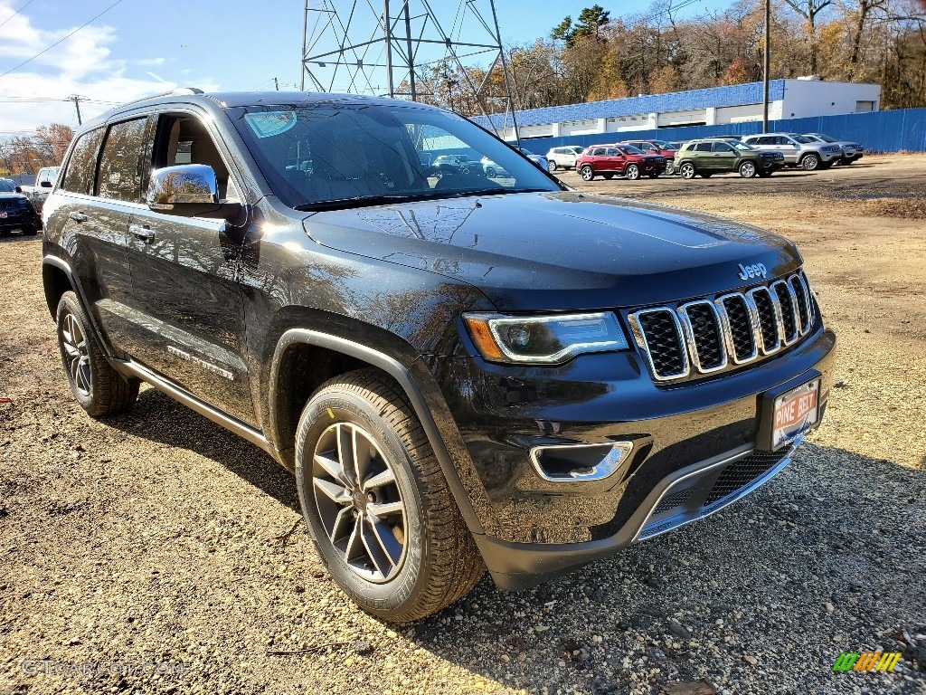 2021 Grand Cherokee Limited 4x4 - Diamond Black Crystal Pearl / Light Frost Beige/Black photo #1