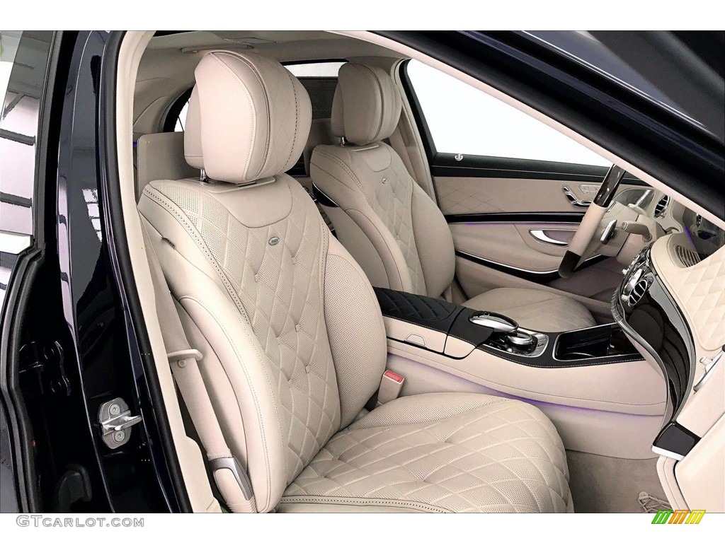 designo Silk Beige/Deep Sea Blue Interior 2020 Mercedes-Benz S 450 Sedan Photo #140132304