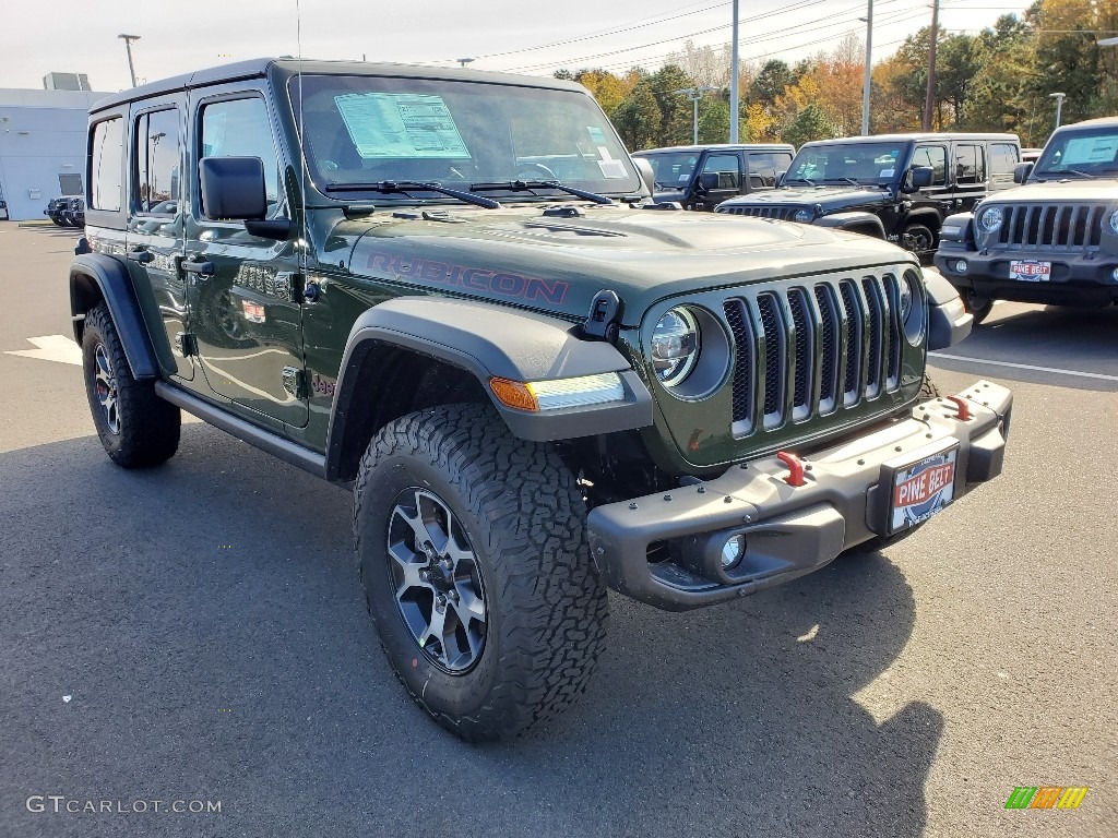 2021 Wrangler Unlimited Rubicon 4x4 - Sarge Green / Dark Saddle/Black photo #1