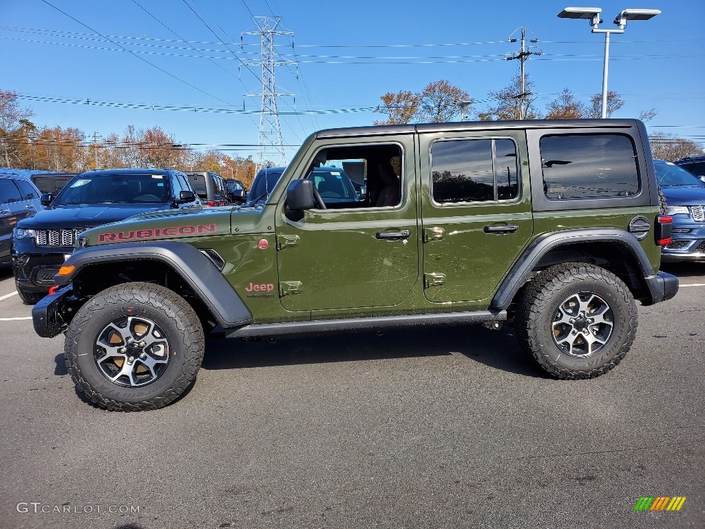 Sarge Green 2021 Jeep Wrangler Unlimited Rubicon 4x4 Exterior Photo #140133036