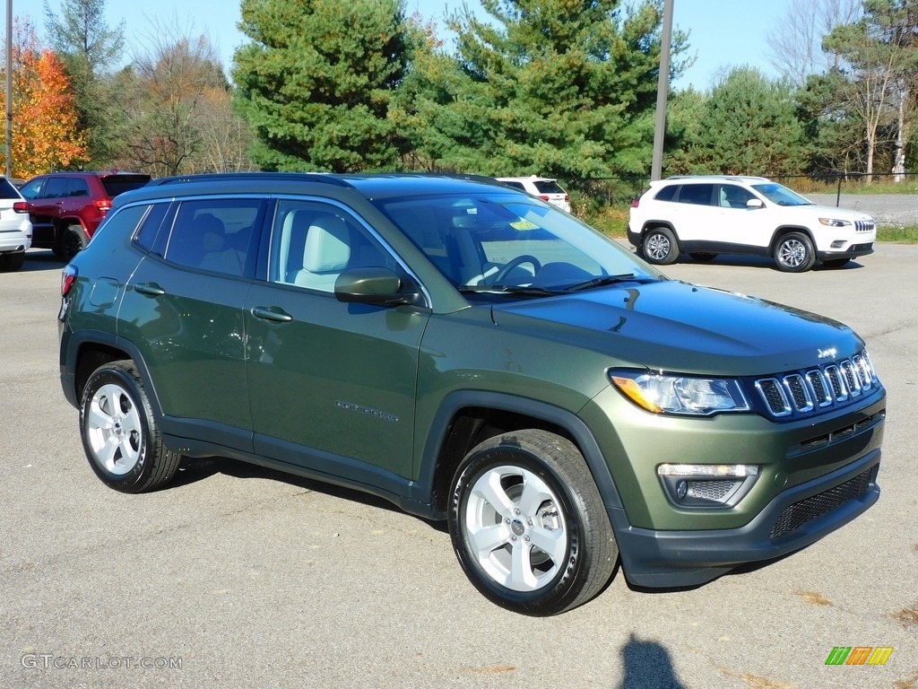 Olive Green Pearl 2021 Jeep Compass Latitude 4x4 Exterior Photo #140135304