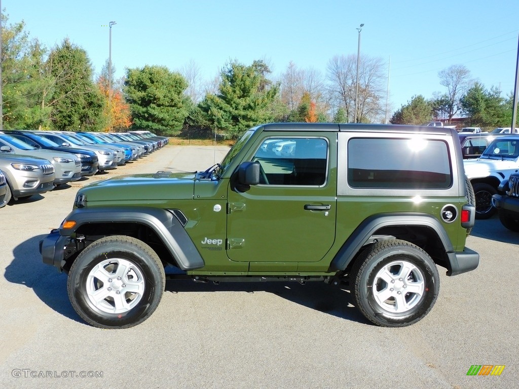 Sarge Green 2021 Jeep Wrangler Sport 4x4 Exterior Photo #140136195