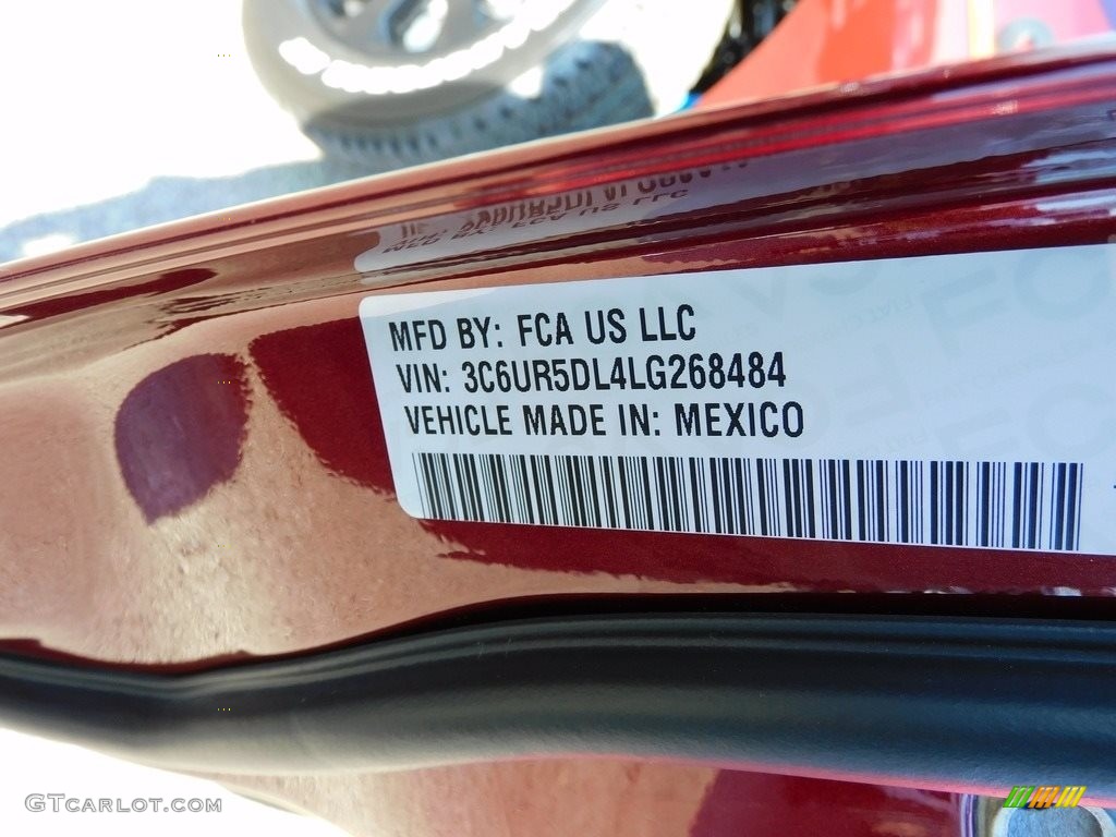2020 2500 Big Horn Crew Cab 4x4 - Delmonico Red Pearl / Black photo #20