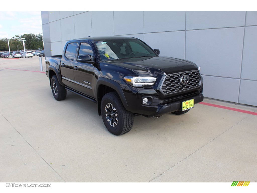 2021 Tacoma TRD Off Road Double Cab 4x4 - Midnight Black Metallic / Cement photo #2