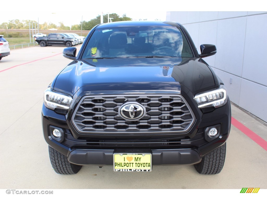 2021 Tacoma TRD Off Road Double Cab 4x4 - Midnight Black Metallic / Cement photo #3
