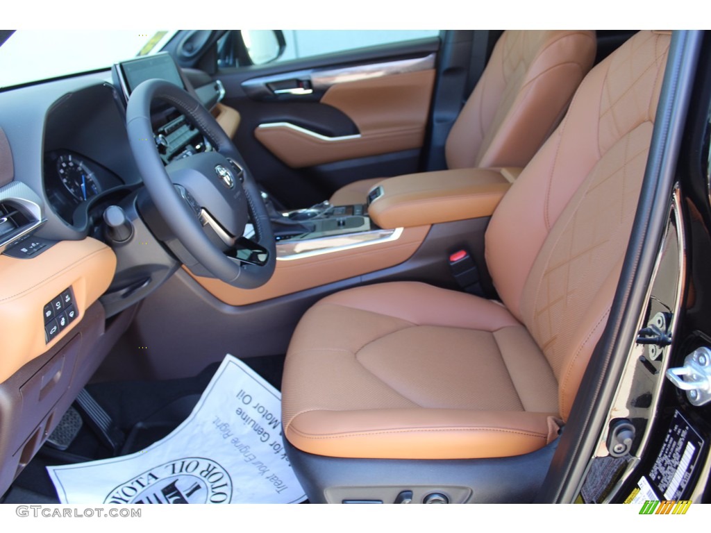 Glazed Caramel Interior 2021 Toyota Highlander Hybrid Platinum Photo #140138331