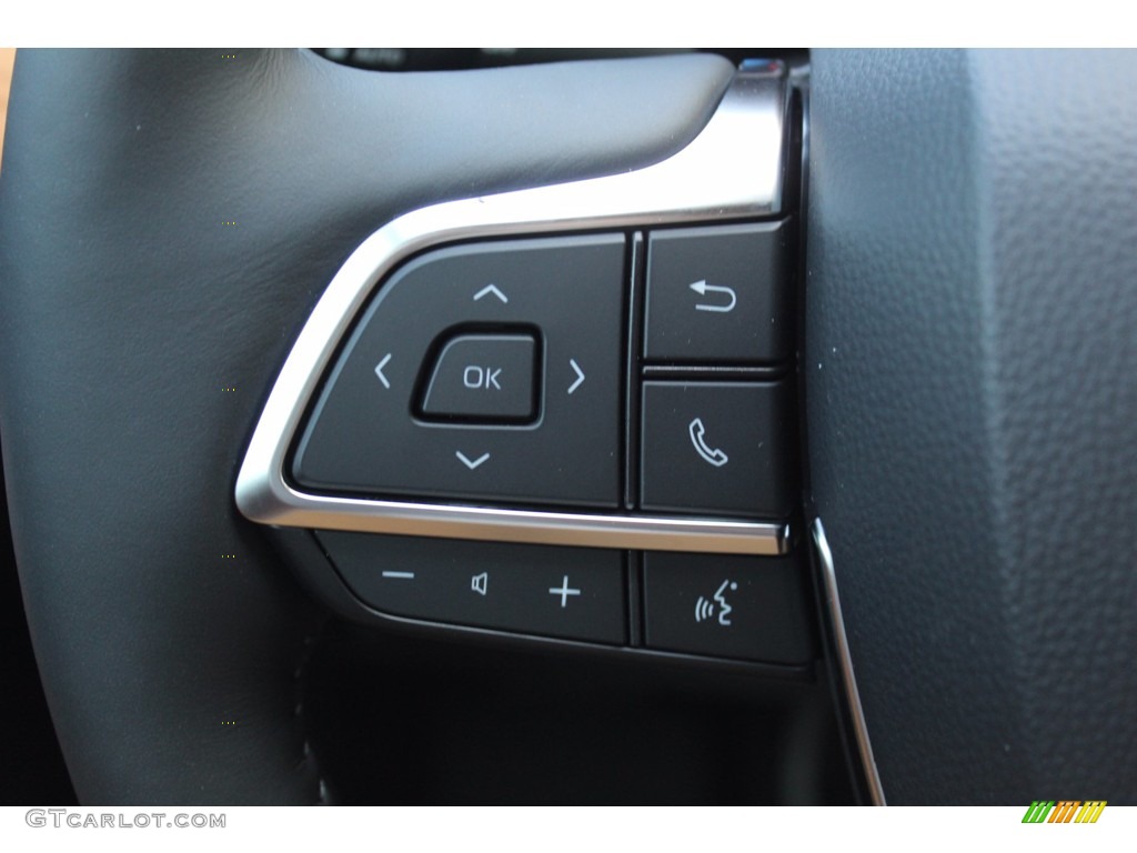 2021 Toyota Highlander Hybrid Platinum Glazed Caramel Steering Wheel Photo #140138346