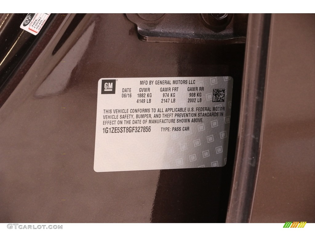2016 Malibu LT - Autumn Bronze Metallic / Jet Black photo #19