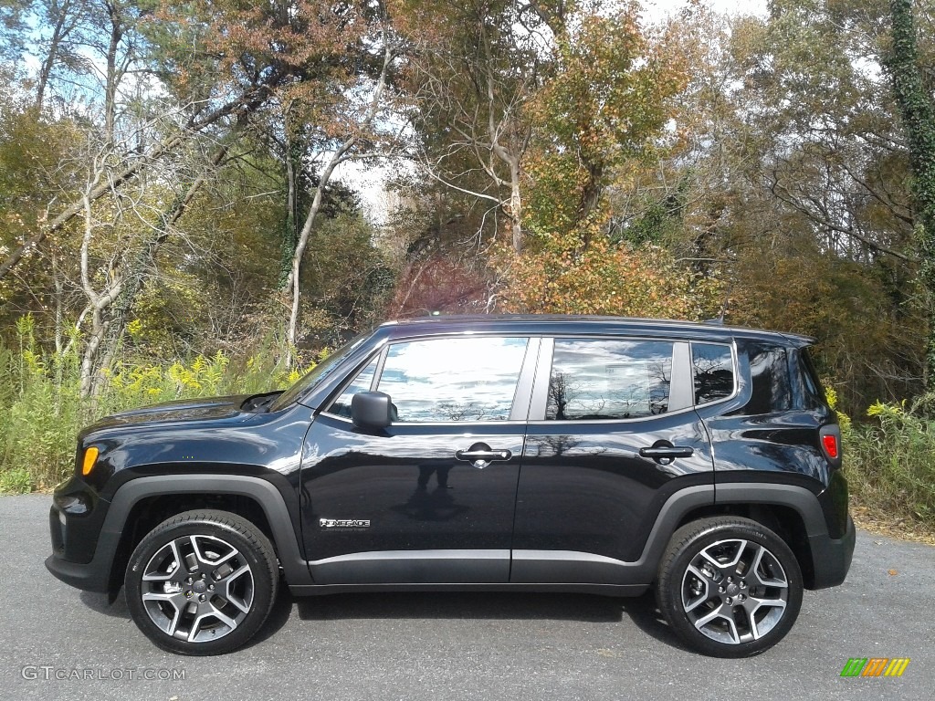 Black 2021 Jeep Renegade Jeepster 4x4 Exterior Photo #140142716