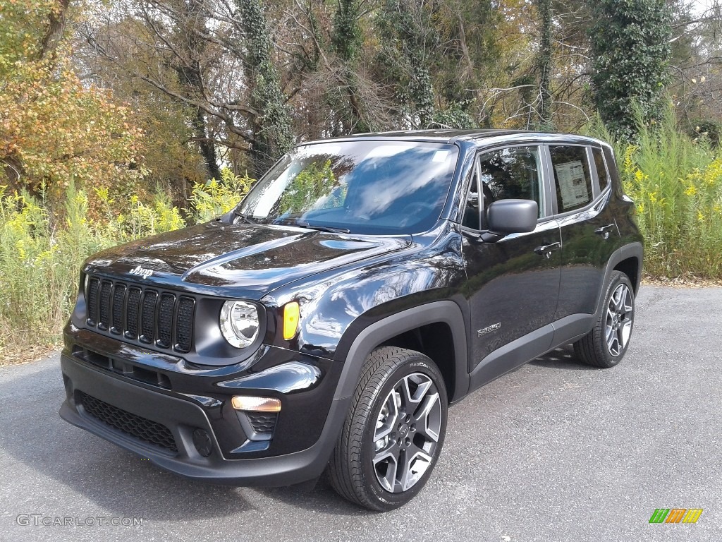 Black 2021 Jeep Renegade Jeepster 4x4 Exterior Photo #140142746