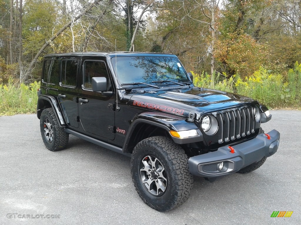 Black 2021 Jeep Wrangler Unlimited Rubicon 4x4 Exterior Photo #140143664