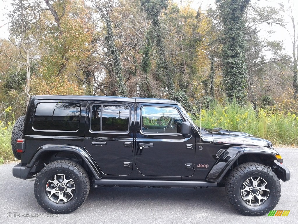 Black 2021 Jeep Wrangler Unlimited Rubicon 4x4 Exterior Photo #140143688