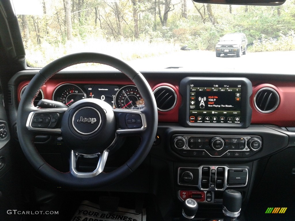 2021 Jeep Wrangler Unlimited Rubicon 4x4 Black Dashboard Photo #140143937