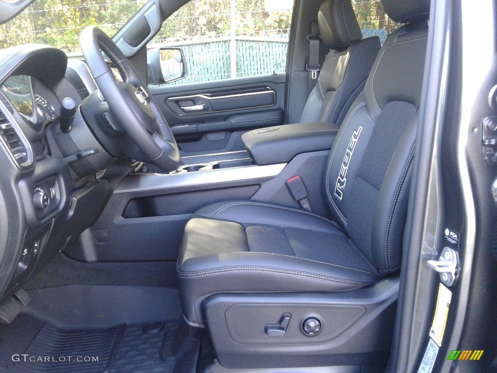 Black Interior 2021 Ram 1500 Rebel Crew Cab 4x4 Photo #140146007