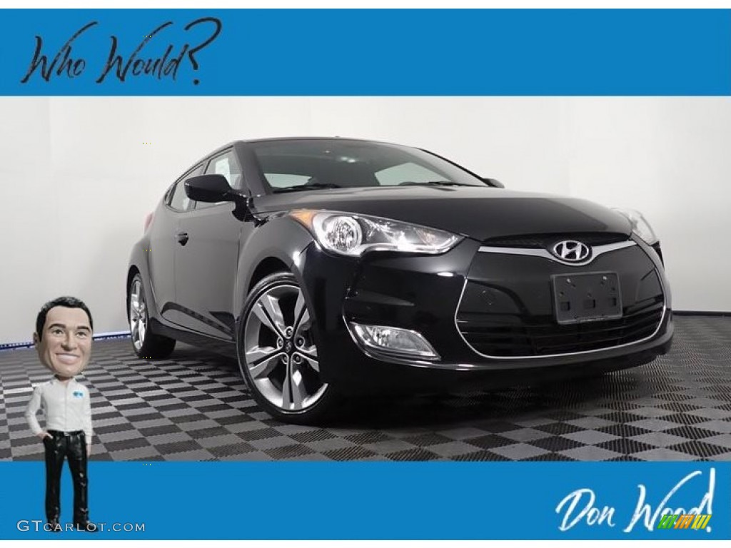 2017 Veloster Value Edition - Ultra Black / Black photo #1