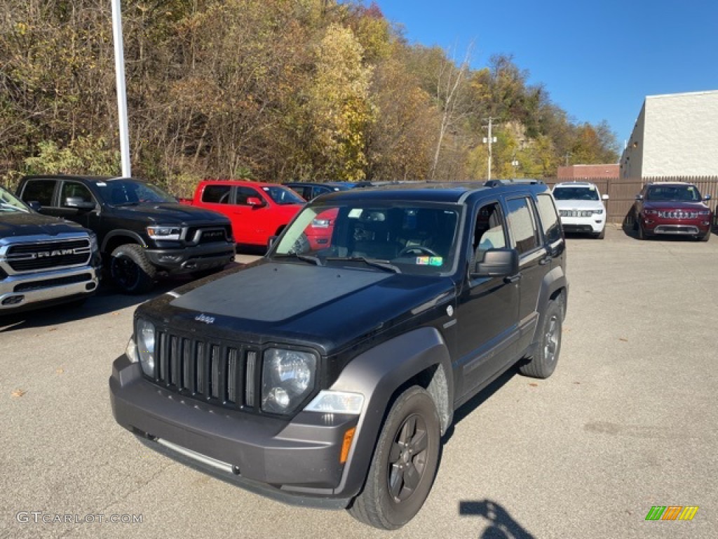 2010 Liberty Renegade 4x4 - Brilliant Black Crystal Pearl / Dark Slate Gray photo #2
