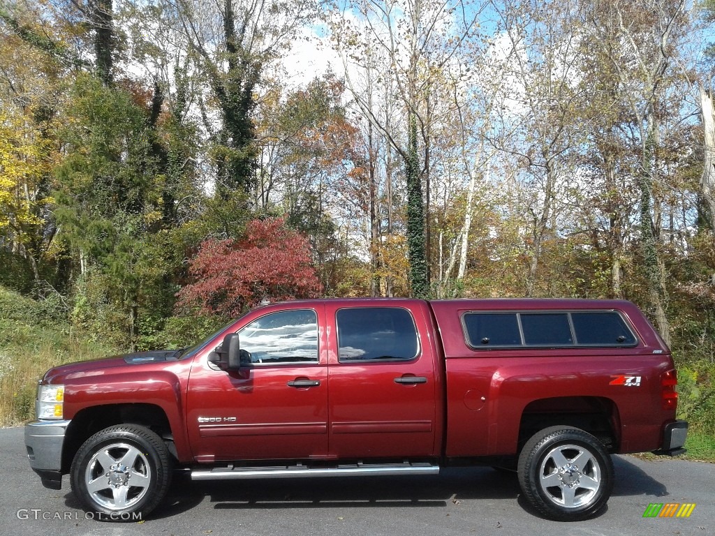 2014 Silverado 2500HD LT Crew Cab 4x4 - Deep Ruby Metallic / Ebony photo #1