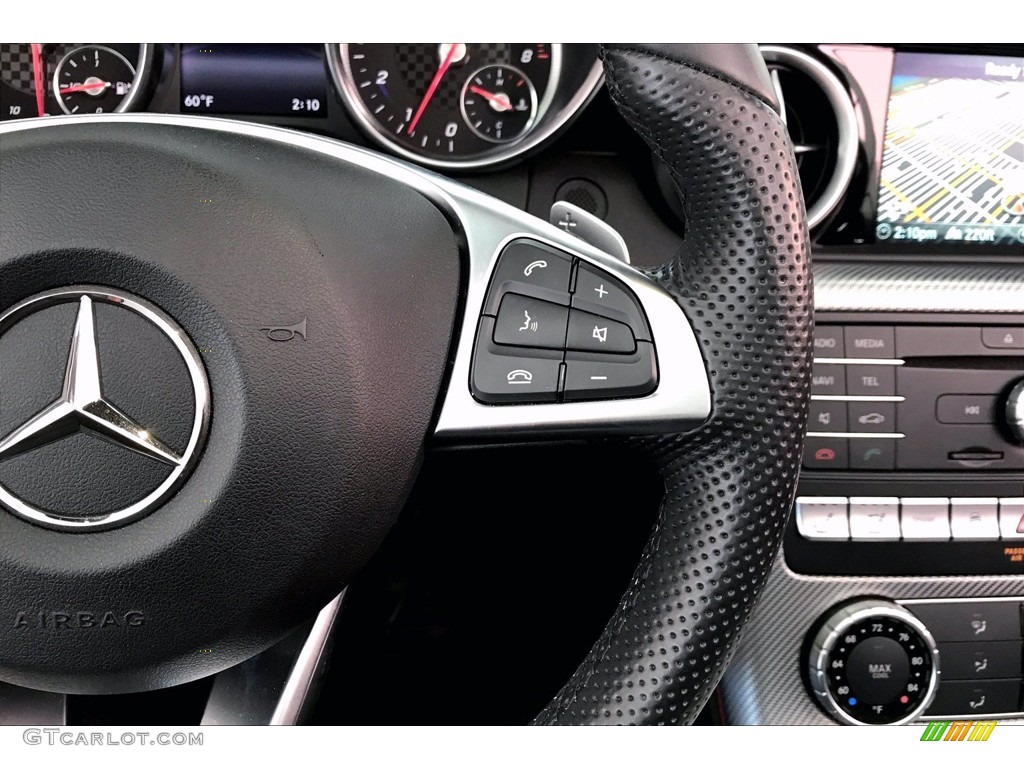 2018 Mercedes-Benz SLC 300 Roadster Black Steering Wheel Photo #140154576
