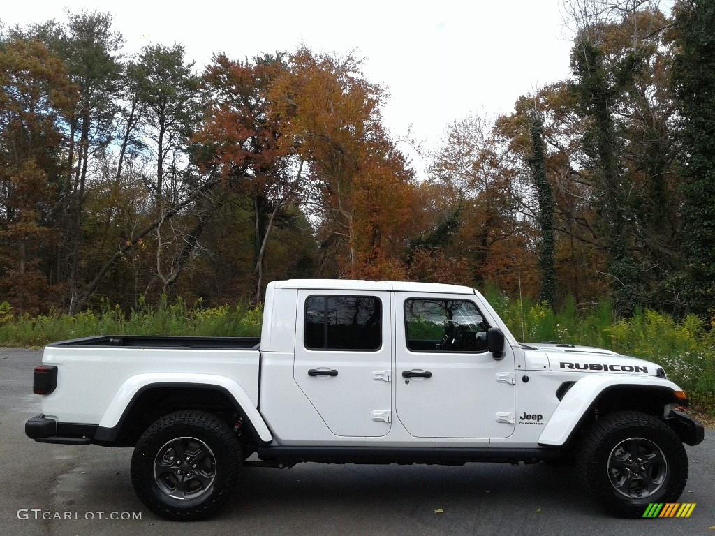 Bright White 2021 Jeep Gladiator Rubicon 4x4 Exterior Photo #140156034