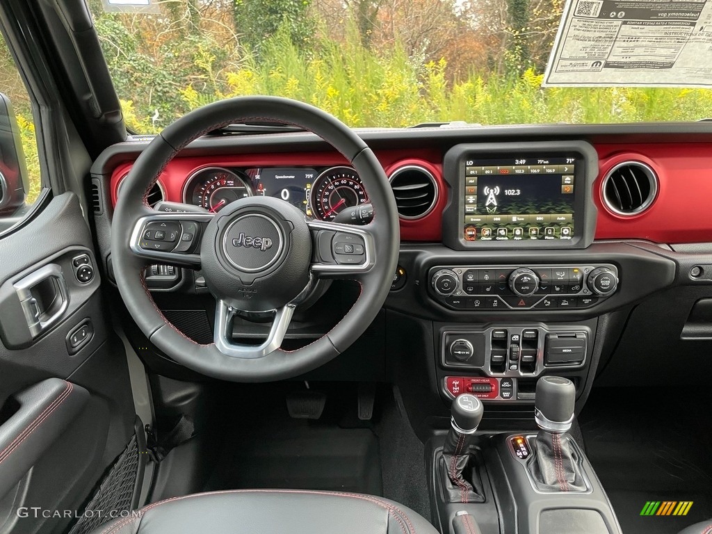 2021 Jeep Gladiator Rubicon 4x4 Black Dashboard Photo #140157141