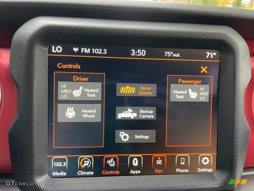 2021 Jeep Gladiator Rubicon 4x4 Controls Photo #140157312