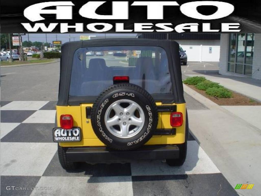 2006 Wrangler X 4x4 - Solar Yellow / Dark Slate Gray photo #3