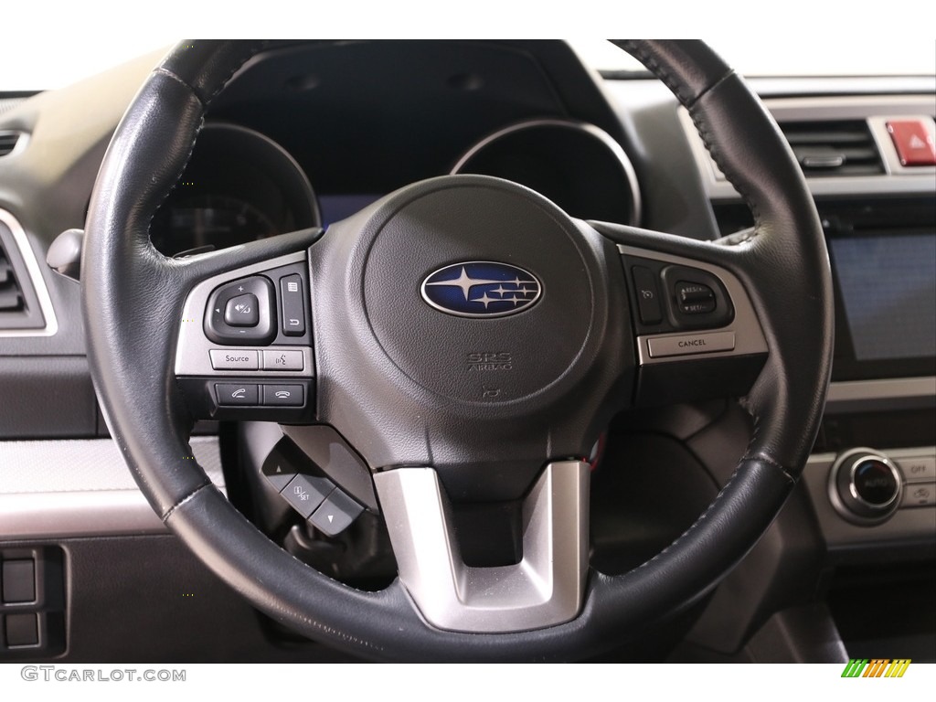 2016 Subaru Outback 2.5i Slate Black Steering Wheel Photo #140158755