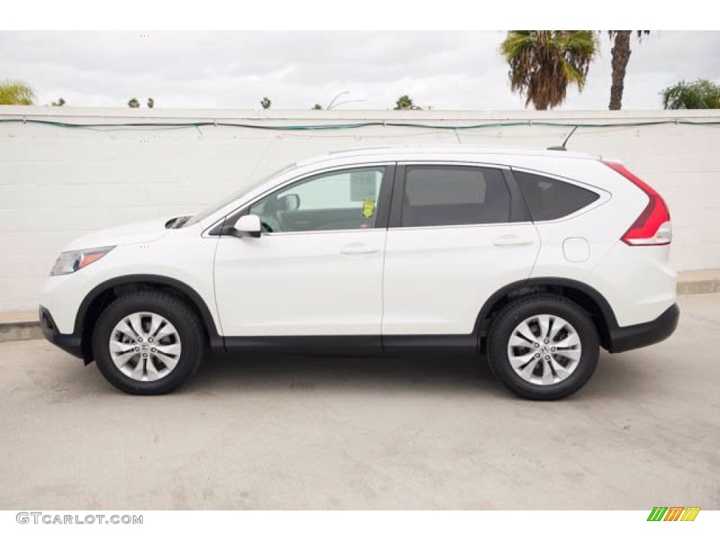 2014 CR-V EX-L - White Diamond Pearl / Beige photo #8