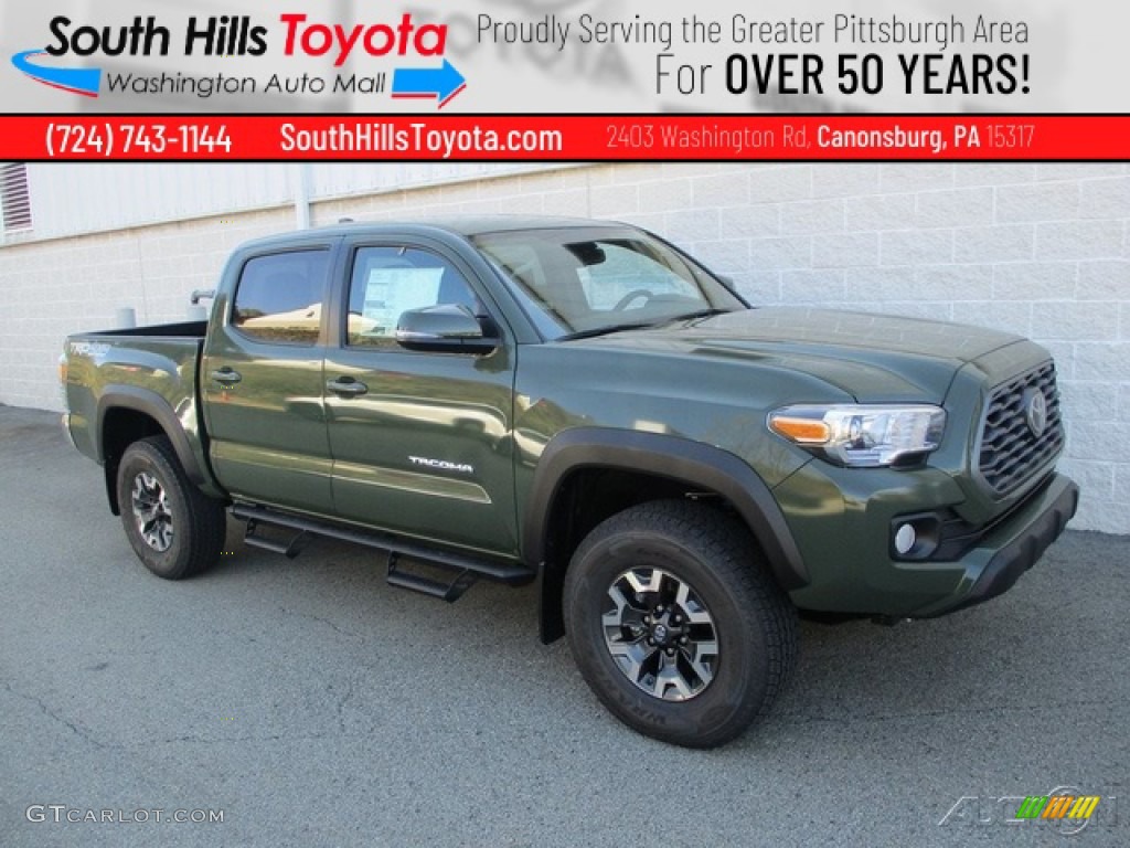 2021 Tacoma TRD Off Road Double Cab 4x4 - Army Green / TRD Cement/Black photo #1