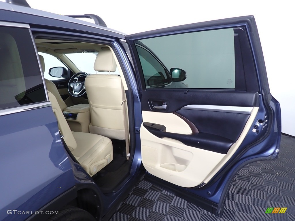 2016 Highlander XLE - Nautical Blue Metallic / Almond photo #33