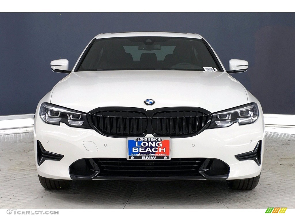 2021 3 Series 330e Sedan - Alpine White / Black photo #2