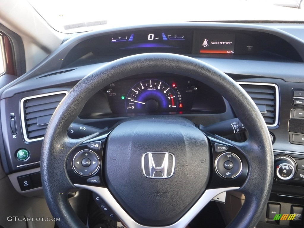2013 Civic LX Sedan - Crimson Red Pearl / Beige photo #5