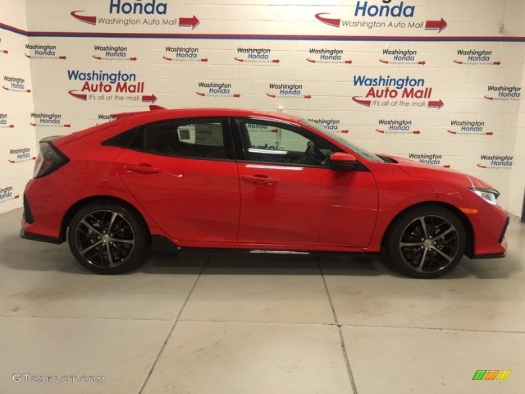 2021 Civic Sport Hatchback - Rallye Red / Black photo #1