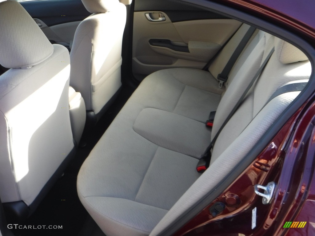 2013 Civic LX Sedan - Crimson Red Pearl / Beige photo #22
