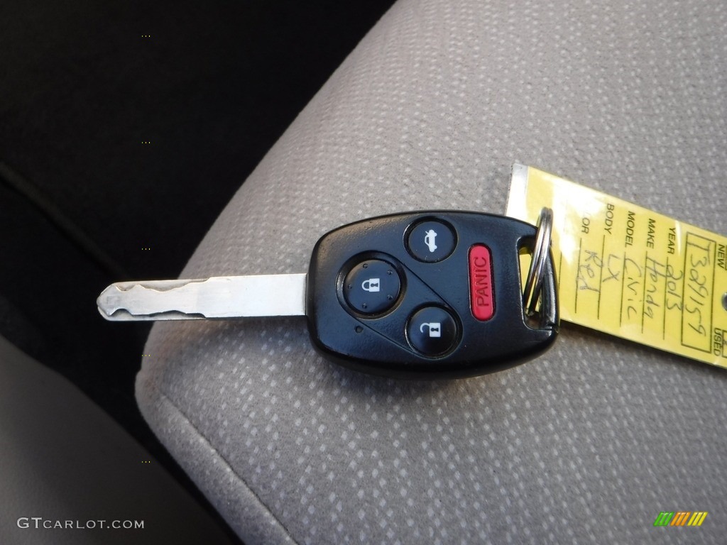 2013 Civic LX Sedan - Crimson Red Pearl / Beige photo #24