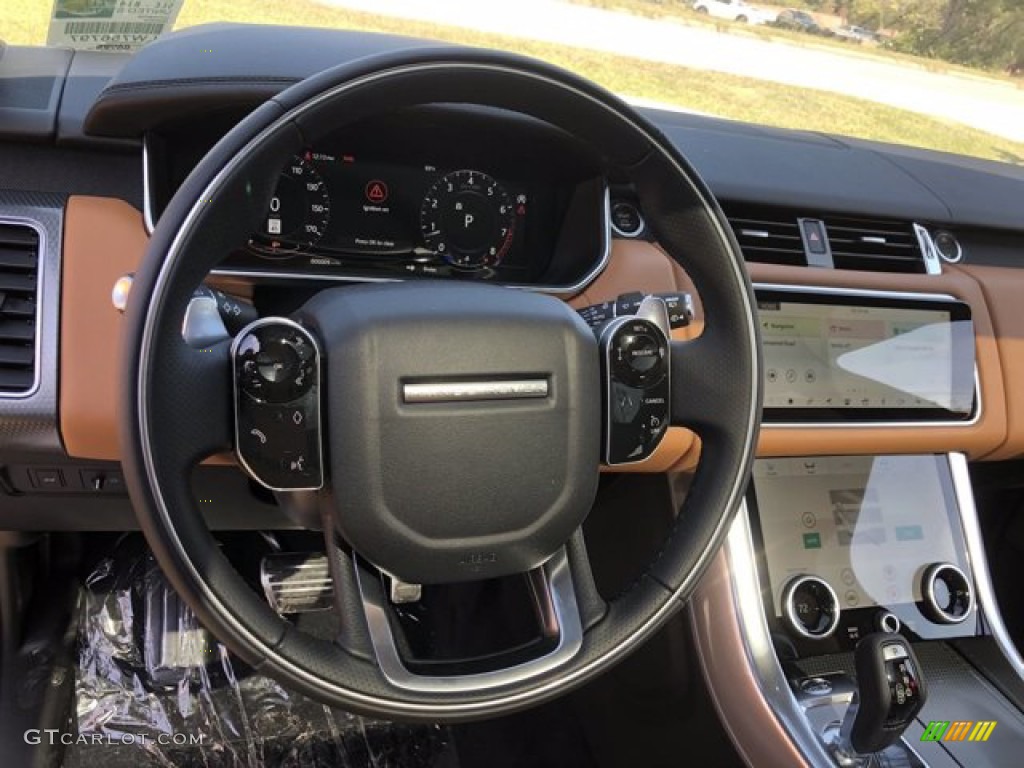 2021 Land Rover Range Rover Sport HSE Dynamic Vintage Tan/Ebony Steering Wheel Photo #140169642
