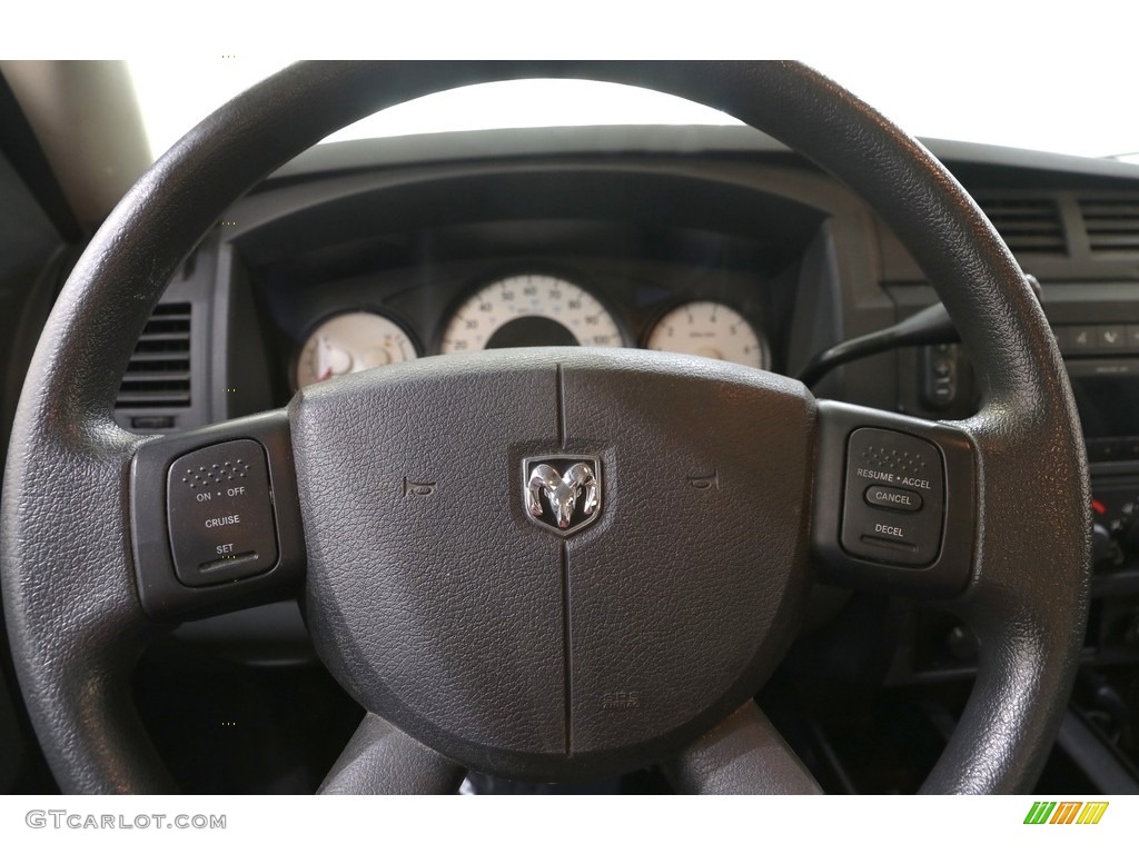 2008 Dodge Dakota ST Extended Cab 4x4 Dark Slate Gray/Medium Slate Gray Steering Wheel Photo #140173044