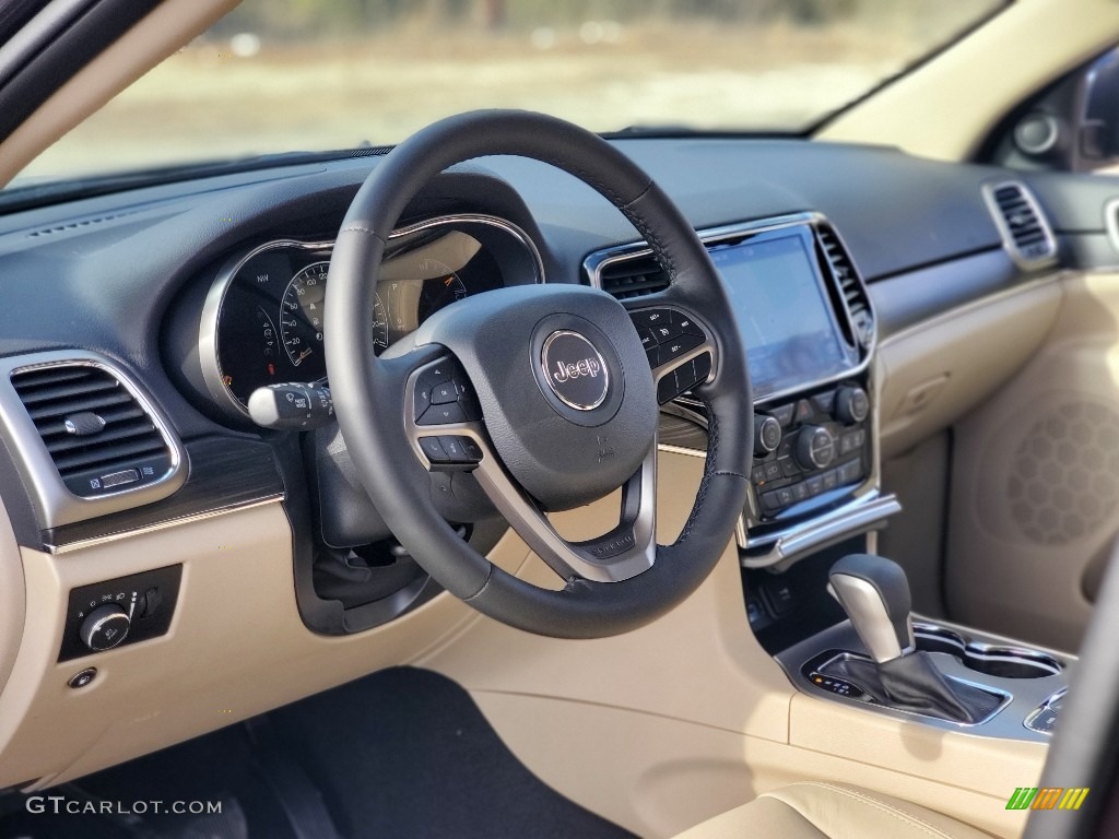 2021 Jeep Grand Cherokee Limited 4x4 Light Frost Beige/Black Dashboard Photo #140173617